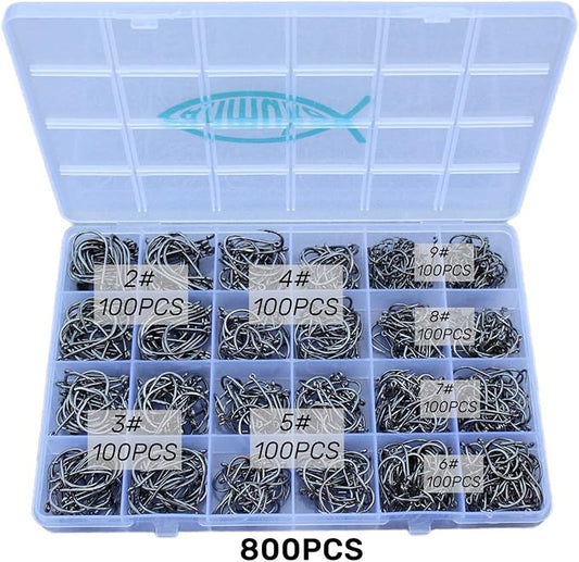 Fishing Hooks Freshwater Saltwater Fish Hooks Bulk Fishing Hooks Set Worm Catfish Hooks Fish Gear Equipment Supplies