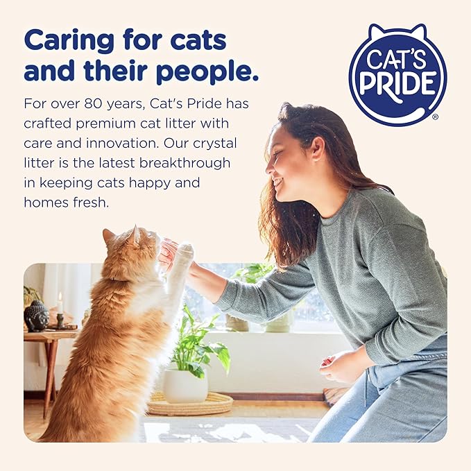 Ultra Micro Crystals Premium Cat Litter - 99.9% Dust Free, Soft on Paws, Fragrance Free - 15 Lbs. Total (3pk of 5 Lbs.)