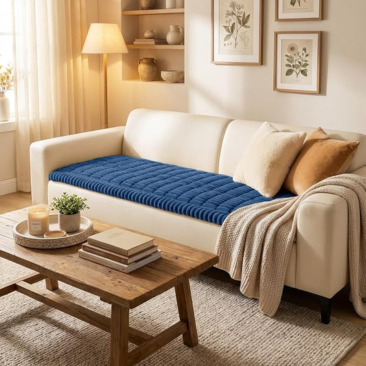 Smiry Couch Cover for Dogs, Non Slip Washable Sofa Protector for Pets, Soft Furniture Cover for Pet, Stylish Sofa Covers, Cozy Protect Against Fur, Dirt & Everyday Messes (Navy Blue, 27.6" x 70.9")
