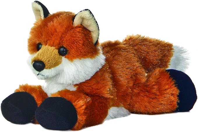 Aurora® Adorable Mini Flopsie™ Foxxie™ Stuffed Animal - Mini Companions Ready for Playful Adventures - for Kids All Ages, Toddlers, Adults, and Families - Orange 8 Inches