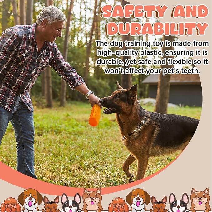 Blueweenly 4 Pcs Dog Bumper Toy for Water Retrieving Plastic Puppy Training Dummy Dog Float Toy Lightweight for Float on The Water Pool Outdoor Training Hunting Fetching (Polychrome)