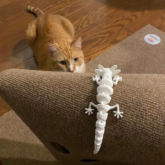 Pineapple Lizard Cat Wand Attachment, Cat Toy Refill for Interactive Wand Teasers, Indoor Kitten and Cat Toys 3D Printed (Green)