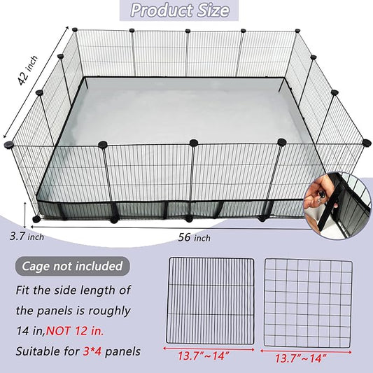 Guinea Pig Cage Liner Tarp Bottom Waterproof and Washable Base Also for Rabbits, Bunny, Chinchesillas, Hedgehog, Ferrets and Other Small Animals(42x56 inches)