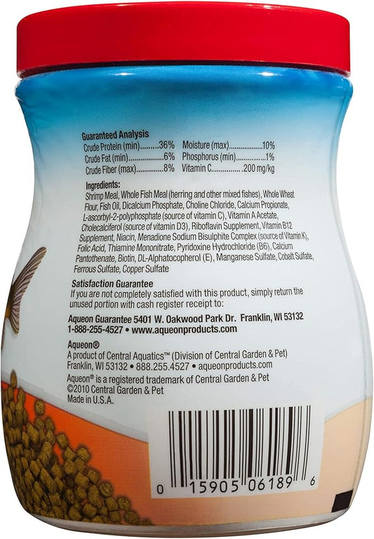 Aqueon Shrimp Pellets Sinking Food for Tropical Fish, Goldfish, Loaches, Catfish and Other Bottom Feeding Fish, 6.5 Ounces (Pack of 2)