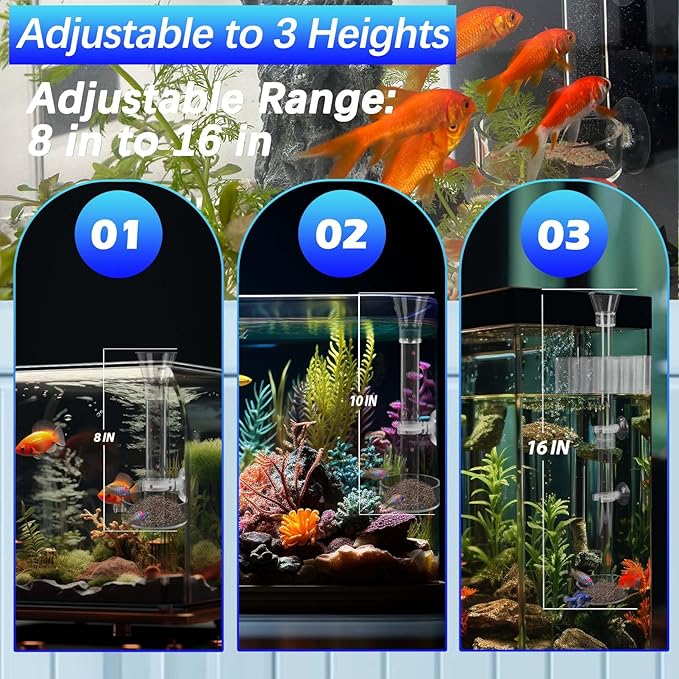 Aquarium Plant Holder Fish Feeding Tube Kit,Plant Holder for Aquarium,Fish Tank Feeder,Removable Adjustable Length Fish Feeder Tube,Fish Tank Plant Holder for Water Feature Decoration (2)