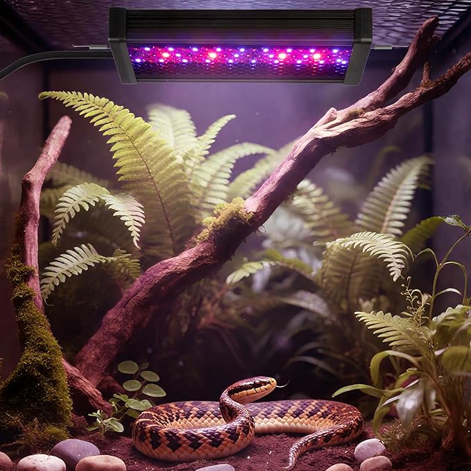HNRLOY Reptile UVB LED Light Full Spectrum,18W UVA/UVB LED Reptile Light for Bearded Dragons,Chameleons, Turtles,Lizards,Geckos,Snakes, Adjustable Timer, Dimmable Reptile Lamp with 3 Lighting Modes