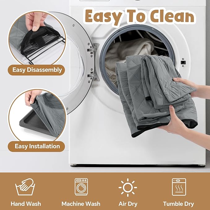 HOMBYS Waterproof Ferret Cage Liner Set with Splash Guard for Ferret Cage, Extra High Edges for Cleanliness, Soft Washable Cage Accessories for Small Animals, Chinchillas, Rats, Hedgehogs, Grey
