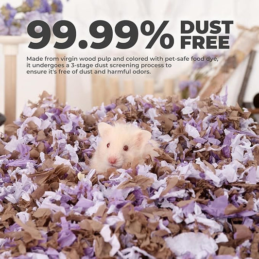 Guinea Pigs Bedding Hamster Bedding: Moisture Absorbent and Dust-Free Natural Paper Small Pet Bedding - for Hamsters, Pigs, Guinea and Rabbits, 12 Liters