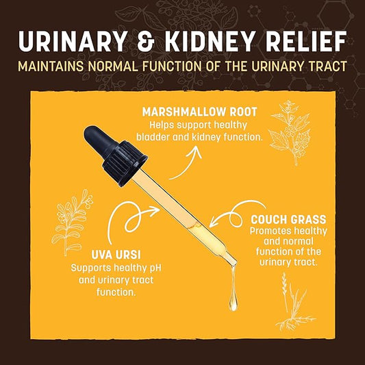 Earth Animal Apothecary Liquid Supplement - Urinary & Kidney Relief Herbal Remedies for Dogs & Cats - 2 fl oz