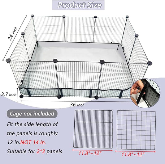 DZWLKJ Guinea Pig Cage Liner Tarp Bottom Waterproof and Washable Base Also for Rabbits, Bunny, Chinchesillas, Hedgehog, Ferrets and Other Small Animals(24x36 inches)