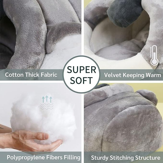 JanYoo Hamster Guinea Pig Supplies Bed Accessories House Hedgehog Cage Supplies Chinchilla Ferret Rat Gerbil (S,Koala)