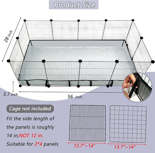DZWLKJ Guinea Pig Cage Liner, Waterproof and Washable Base, 28"X56", Suitable for Rabbits, Bunny, Chinchillas, Hedgehog, Ferrets and Other Small Animals