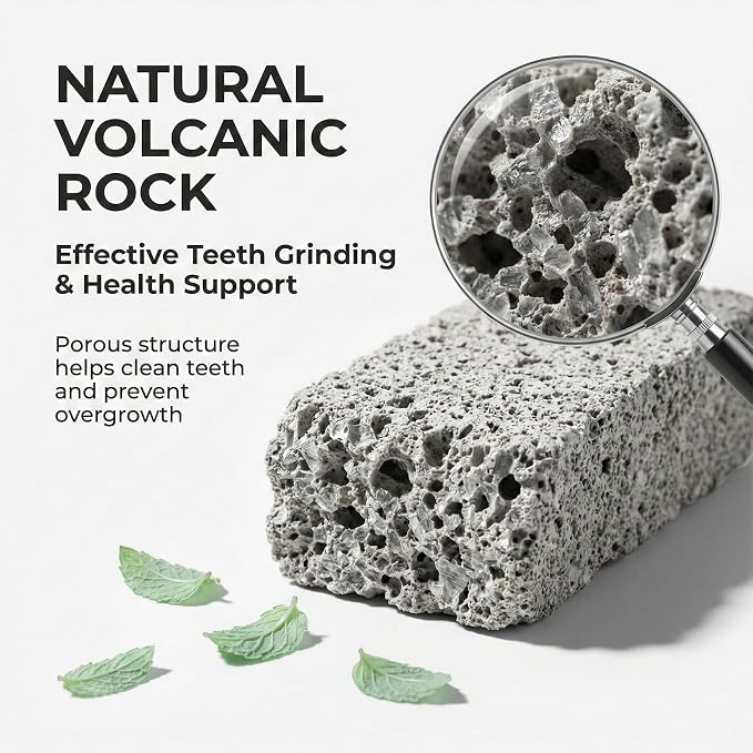 12PCS Hanging Rabbit Lava Blocks – RAINFLOW Mineral Calcium Grinding Stone for Bunny Hamster Chinchilla, Teeth Grinding Chew Toy for Guinea Pig, Gerbil, Rodent Cage, Small Animal Pet Lava Bites