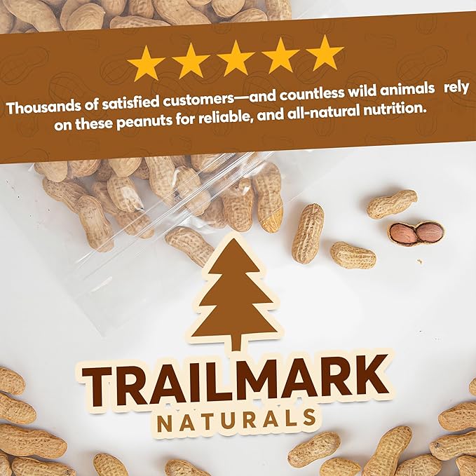 3 LB - Raw Peanuts For Squirrels, Raw In Shell Peanuts For Birds and Wildlife- Squirrel Food, Wild Bird Seed - Grown in The USA