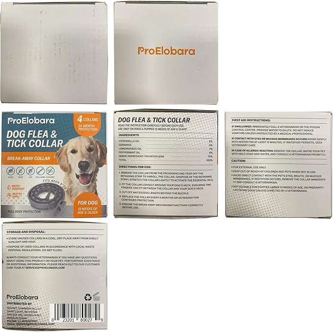 Flea and Tick Prevention Collars for Dogs: Natural Essential Oil Pet Flea Tick Collar Treatment - Break-Away Collars for Extra Large, Medium, Small Dogs, Fleas Ticks Control for Puppies