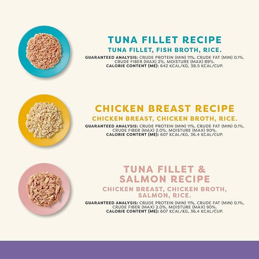 Applaws Natural Wet Cat Food in Broth, Limited and Natural Ingredients, High Protein with No Artificial Additives, Variety Pack in Broth (8 x 2.12 oz Easy-Open Cups)