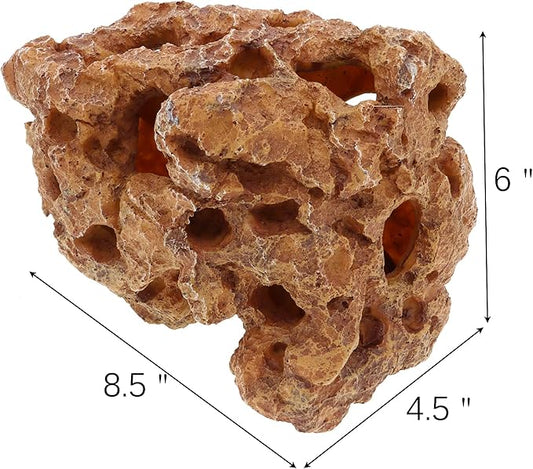 ALEGI Large Aquarium Decorations Hideouts, Resin Aquarium Rock Mountain Hideaway Caves,Artificial Sea Coral Fish Tank Decoration