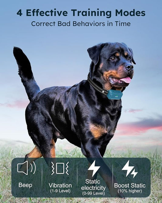 Dog Shock Collar 2 Dogs - 4200FT Dog Training Collars with Remote, IPX8 Waterproof E-Collar for Dogs Training Rechargeable e-Collars for Large Medium Small Dogs (10-120lbs)