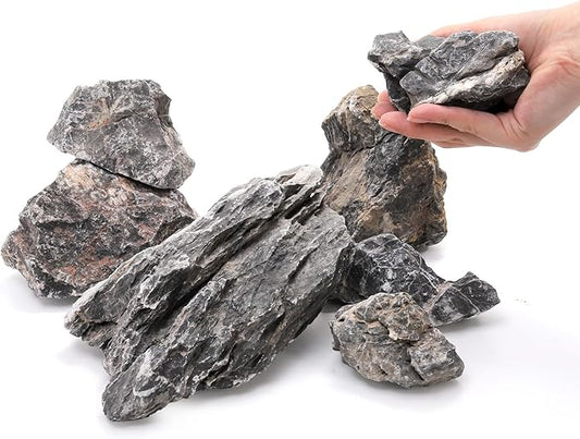Eorbow 12lb Seiryu Stone, Aquarium Rocks for Terrariums, Paludarium, Vivariums, Reptile, Amphibian Enclosures, Fish Tank Decor for Aquarium Landscaping Models