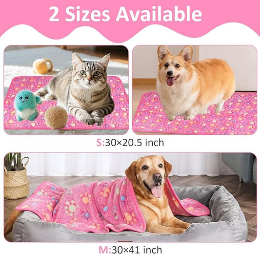 Dog Blankets for Medium Dogs, Cat, Premium Soft Dog Blankets for Small Dog Washable, Puppy Blanket Dogs Essentials for Puppies (1, 42 x 30) (1, Pink, 41" x 30")