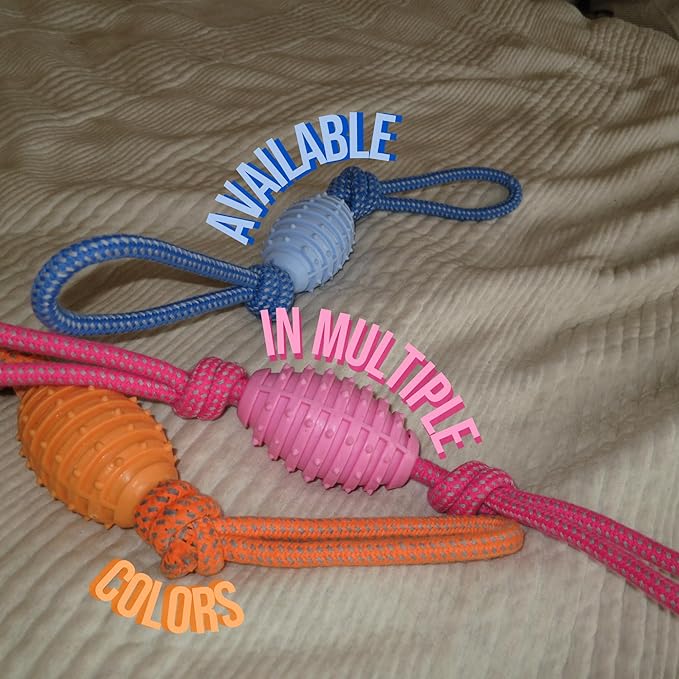 Doug's Dog Supplies Football Rope Toy, Tug of War Dog Toy - Dog Rope Toy for Medium to Large Dogs