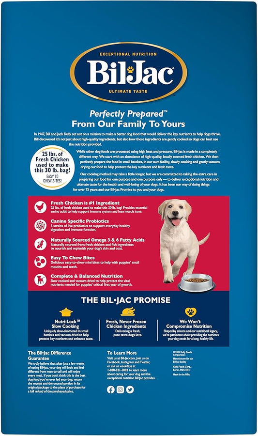 Bil-Jac Puppy Select Dry Dog Food | Fresh Chicken Recipe | 30 lb Bag