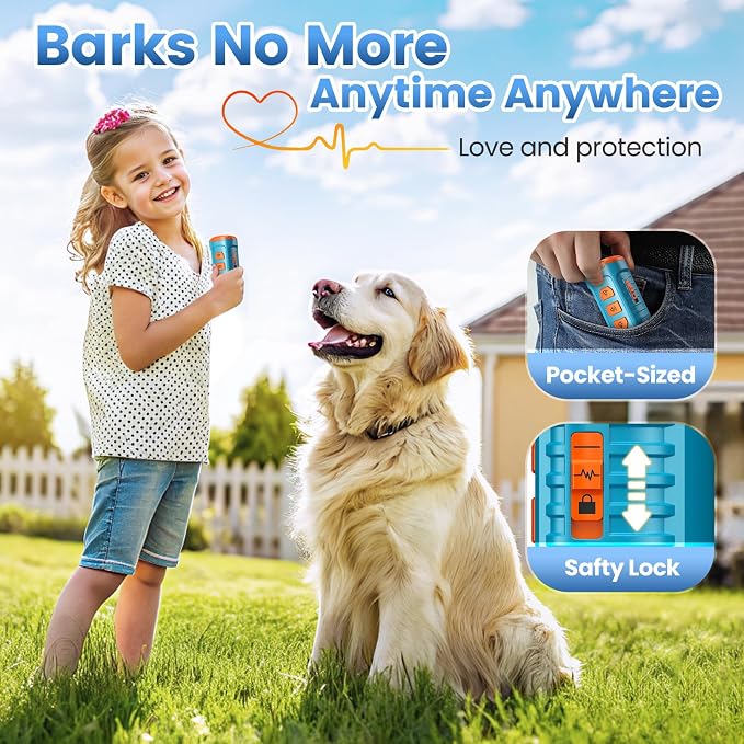 Cbersmg 3X Ultrasonic to Stop Barking Neighbors Dog, Portable Anti Barking Device Dog Bark Deterrent Device 50ft Range 5 Modes, Flashlight & Beep Safe & Effective for Small, Medium & Large Dogs