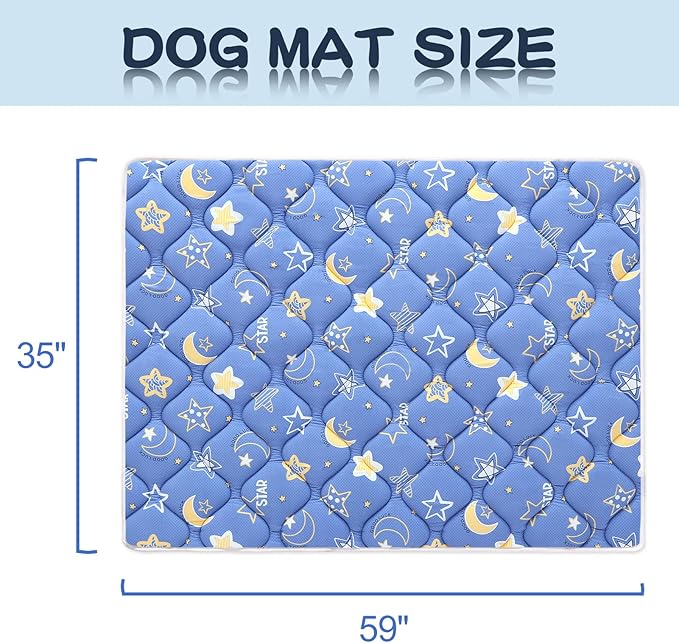 Bubble bear Dog Crate Mat - Ultra Soft, Washable & Anti-Slip Kennel Pad for Small/Medium/Large Dogs, Dark-Hued to Hide Stains (59"x35")
