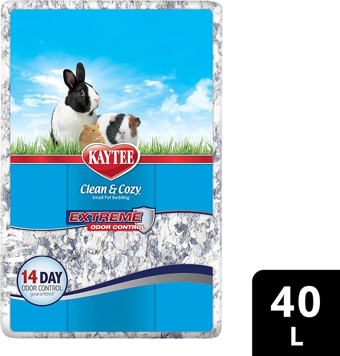 Kaytee Clean & Cozy Extreme Odor Control Bedding, Made for Small Animals, 40 Liters (Pack of 4)