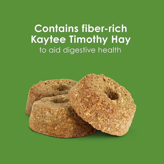 Kaytee Timothy Biscuits Baked Treat for Pet Guinea Pigs, Rabbits & Other Small Animals, Apple, 4 oz