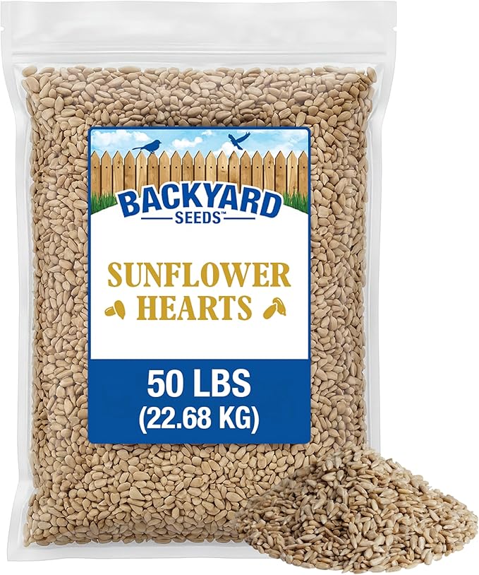 CountryMax Sunflower Coarse Kernels Hearts No Waste No Mess Bird Seed (50 Pounds)
