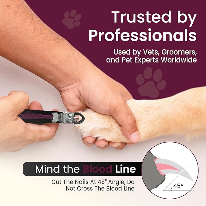 Resco USA-Made Dog Nail Clippers - Professional Guillotine Trimmer for Clean Cuts - Candy Color Series - Replacement Blade System - Fits All Breed Sizes
