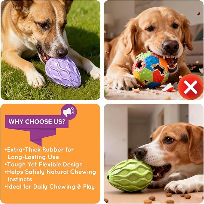 Dog Toys for Aggressive Chewers Durable Interactive Dog Chew Toys Tough Indestructible Treat Dispensing Cognitive Toys Mental Enrichment Puzzle Feeder Boredom Buster Anxiety Relief (Green)