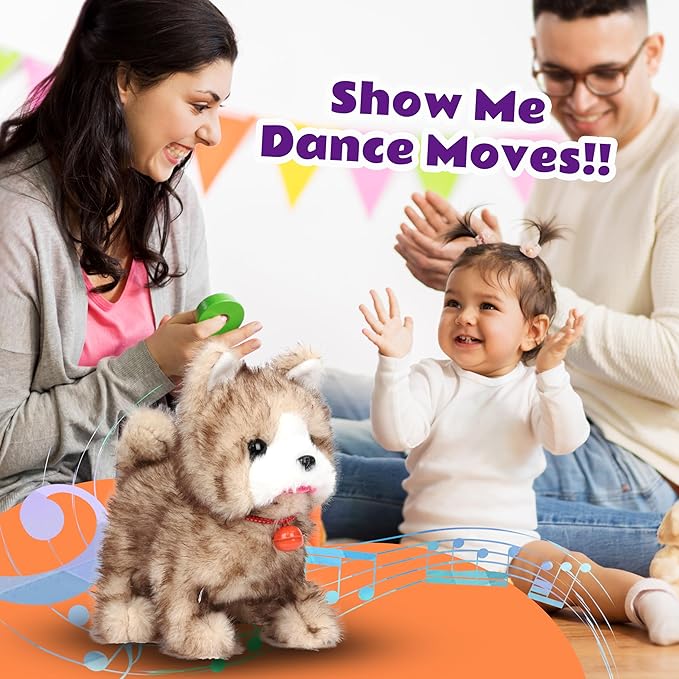 Walking Yellow Cat Animal Talking Wagging Nodding Educational Plush Toy Electric Interactive Animated Plushies for Girls Boys Birthday