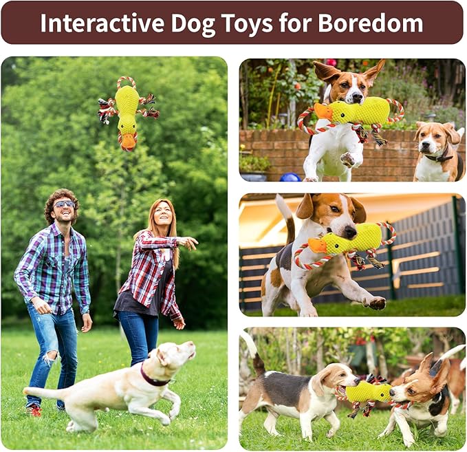 YZHDUXIU Tug of War Dog Toy, Squeaky Dog Toys Interactive Duck Puppy Toys to Keep Them Busy