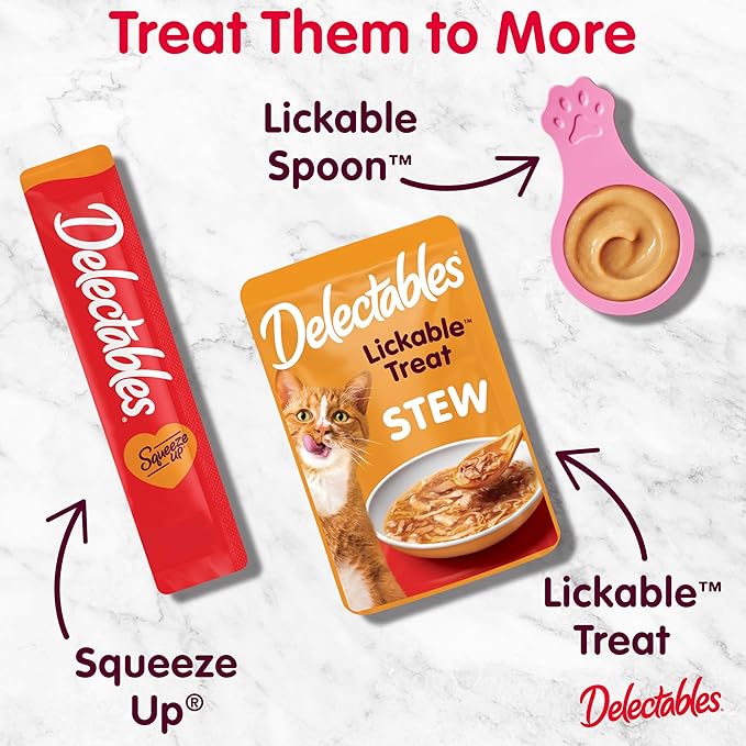 Delectables Squeeze Up Tuna with Catnip Creamy Squeezable Puree, Lickable Wet Cat Treats, Grain Free, No Added Fillers, No By-Products, No Added Preservatives, 0.5 Ounces Tube, 64 Tubes Total