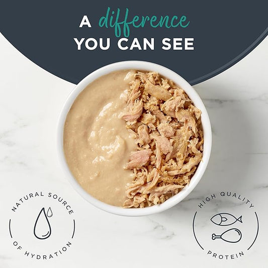 Reveal Natural Wet Senior Cat Food Flakes, Limited Ingredient, Grain-Free with High Protein with No Artificial Additives, Tuna Fillet Flakes in Mousse (8 x 2.47 oz Cans)