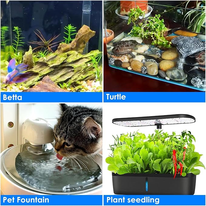 Mini Aquarium Heater 5V/2A USB 10W Super Small Fish Tank Heater with Digital Display Thermostat, Alumina Ceramic Betta Tank Heater Turtle Heater for Tanks up to 1 Gallon