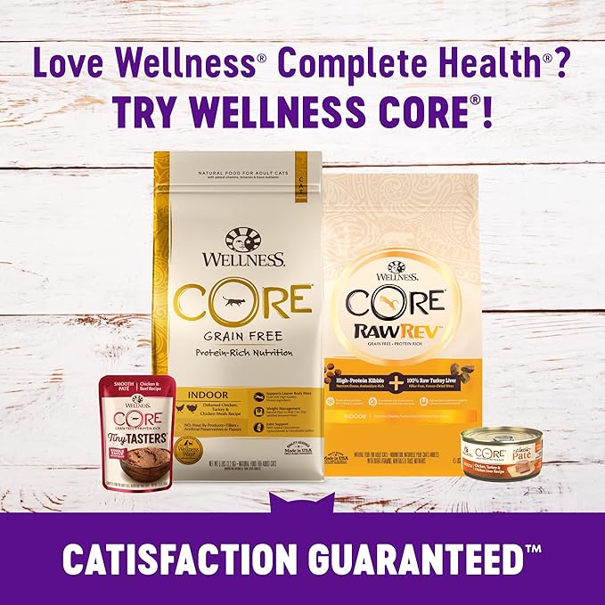 Wellness Natural Pet Food Complete Health Natural Grain Free Deboned Chicken & Chicken Meal Dry Cat Food, 11.5 Pound Bag (Pack of 2)