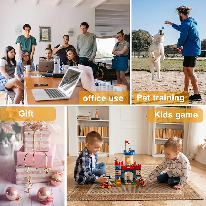 Voice Recording Button 4 Color, Dog Buttons for Communication Pet Training Buzzer, 30 Second Record & Playback, for Family Game and Trivia Nights