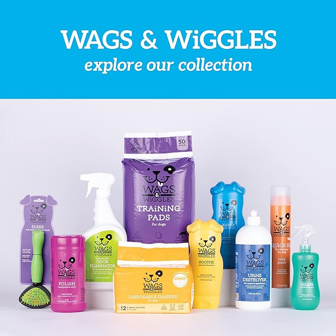 Wags & Wiggles Relieve Anti-Itch Dog Shampoo, Tropical Mango Scent - pH-Balanced Shampoo with Jojoba Oil, Aloe, and Tea Tree Oil for Dogs with Dry or Sensitive Skin, 16 Fl Oz