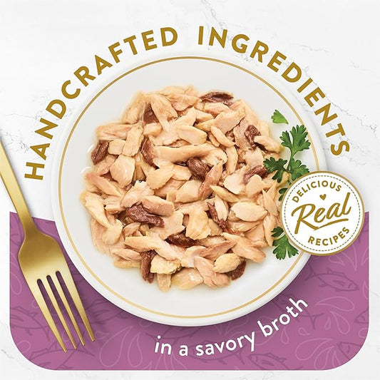 Fancy Feast Purina Appetizers Grain Free Cat Food Flaked Tongol Tuna Appetizer Lickable Cat Food Topper - 1.1 oz. Trays,(Pack of 20)