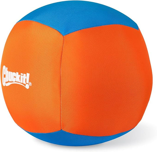 Chuckit! Big Air Fetch Ball Dog Toy (14 Inch) Herding Instincts Dog Toy, for Interactive, Non-Chewing Activities, for All Breeds, Inflating Pump Included