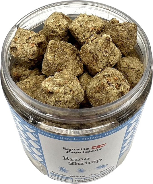 Freeze Dried Brine Shrimp Cubes 0.88 oz, Fish Food for Freshwater and Marine Aquarium Species