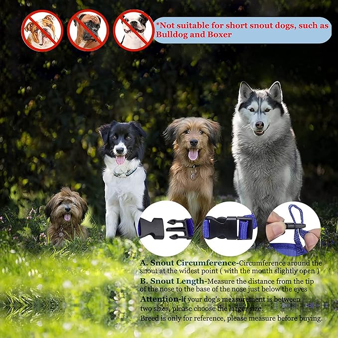 Parts Express Dog, Soft Anti-Biting Barking Chewing, Breathable Waterproof Adjustable for Small Medium Dogs,Blue (L)
