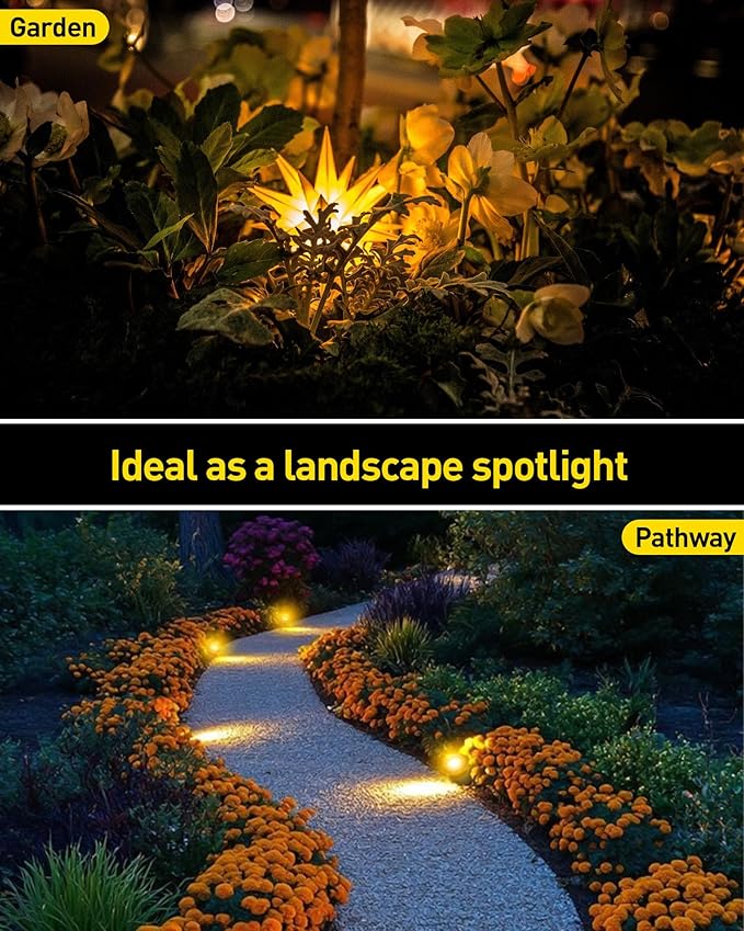 T-SUN Colored Pond Lights, Bright LED Underwater Pond Light Submersible Fountain Lights APP and Remote Control,Dimmable,Timer, IP68 Waterproof Fish Tank Light for Aquarium Fountain Garden (4-Head)