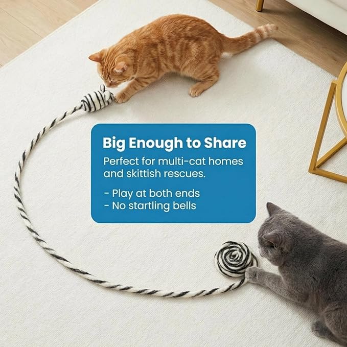 Glaciart One Felt Mouse Cat Toy β Soft Fuzzy Enrichment 100% Natural Wool - Interactive Catnip Play Cat Toy Set - Safe for Pets, Non-AZO Colored Dyes - 100β Long