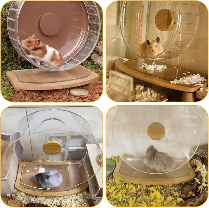 Hamster Wheel Platform, Hamsters Wheel Platform Compatible with Medium Hamsters Running Wheels Featuring Raised Edges for Enhanced Stability
