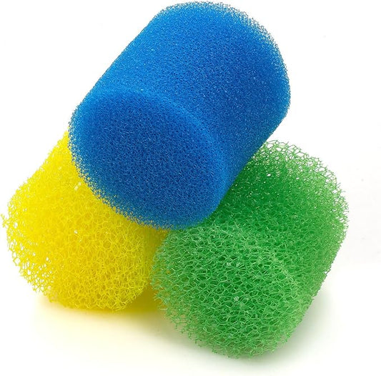 Cylindrical Fish Tank Filter Sponges, 3 Coarse Grades, Aquarium Filter Foams for Model TH-280A/TH-280B Internal Filter, Including 1 Fine Sponge, 1 Medium Sponge, 1 Coarse Sponge(TH280AB-S)