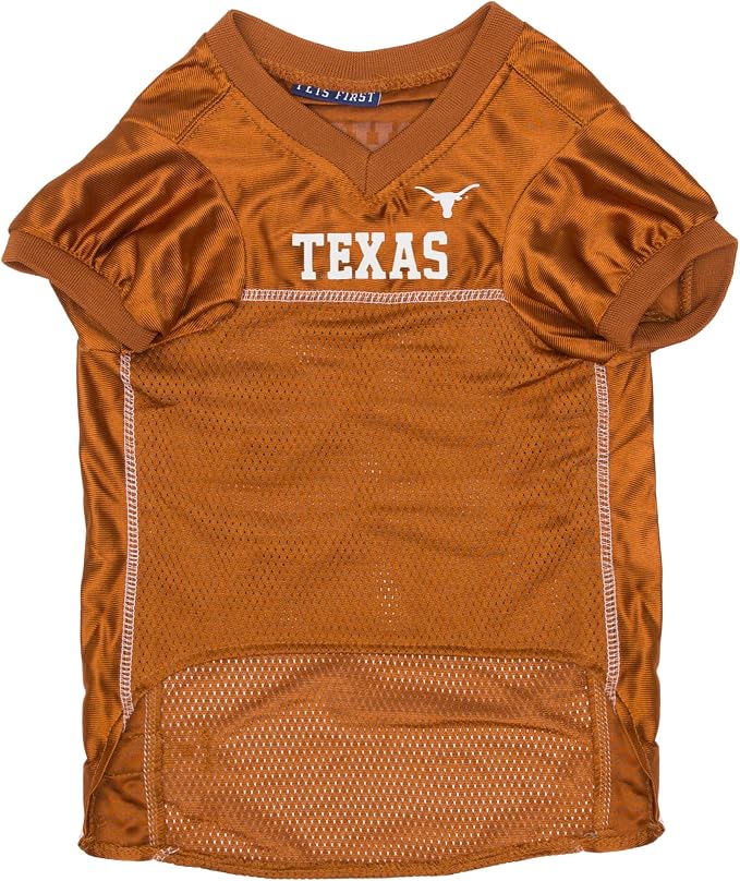 Pets First NCAA College Texas Longhorns Mesh Jersey for DOGS & CATS, Medium. Licensed Dog Jersey with your Favorite Football/Basketball College Team